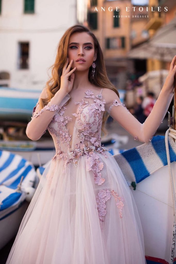 Floren pink wedding dress from Dell’Amore Ali D’amore Collection