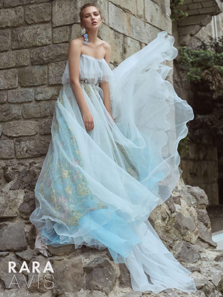 Ilan blue wedding dress from Dell’Amore Floral Paradise Collection