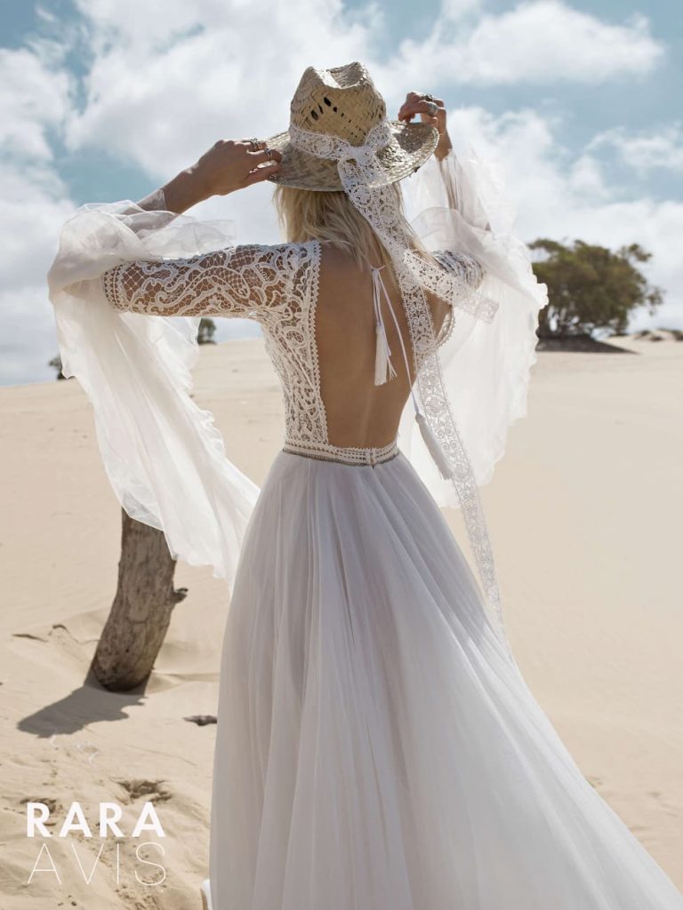 The Rebeka – an exciting flowing wedding dress from Dell’Amore Bridal’s Wild Soul collection