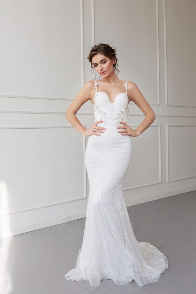 Airin wedding dress from Dell’Amore Bridal’s Waterfall Collection. Auckland Bridal Boutique 