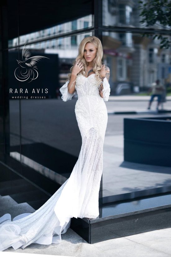 Fit and flare wedding dress Darlin at dell'amore bridal, auckland, nz