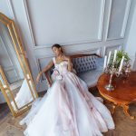 Multicoloured princess wedding dress Veronika by Rara Avis with a glittering A-line skirt and sweetheart top, image 3