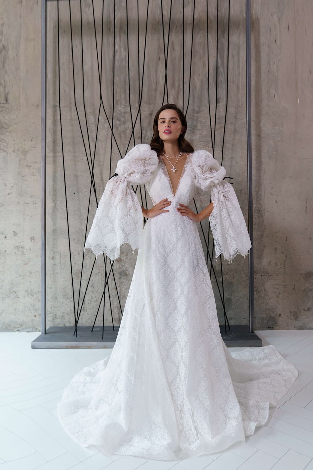 Rara Avis A-line open back wedding dress Gloria at Dell'Amore Bridal, NZ.2