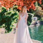 Rara Avis wedding dress Sami with a soft corset and thin straps at Dell'Amore Bridal, NZ.4