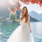 Rara Avis wedding dress Sami with a soft corset and thin straps at Dell'Amore Bridal, NZ.3