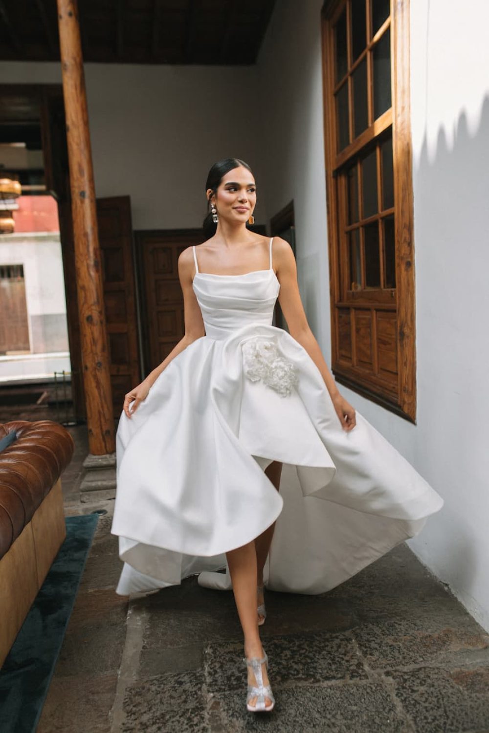 Simple A-silhouette wedding dress Vanata at Dell'Amore Bridal, NZ