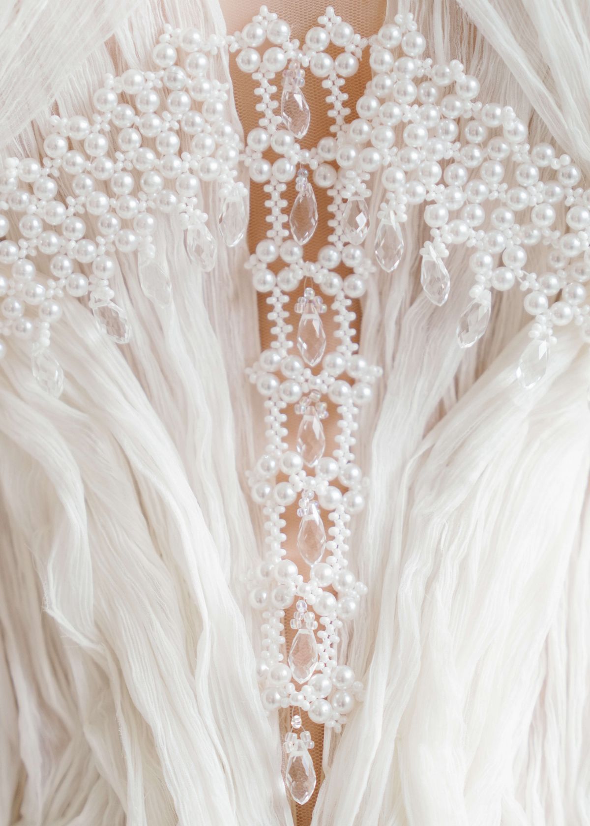 A-silhouette silk couture wedding dress by rara avis. 5